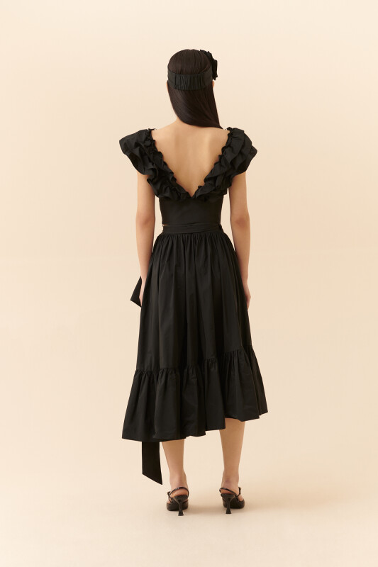 Asimetrik Boy Etek Siyah - 2