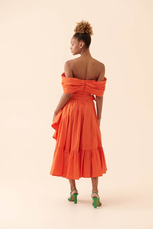 Asimetrik Boy Etek Turuncu - 2