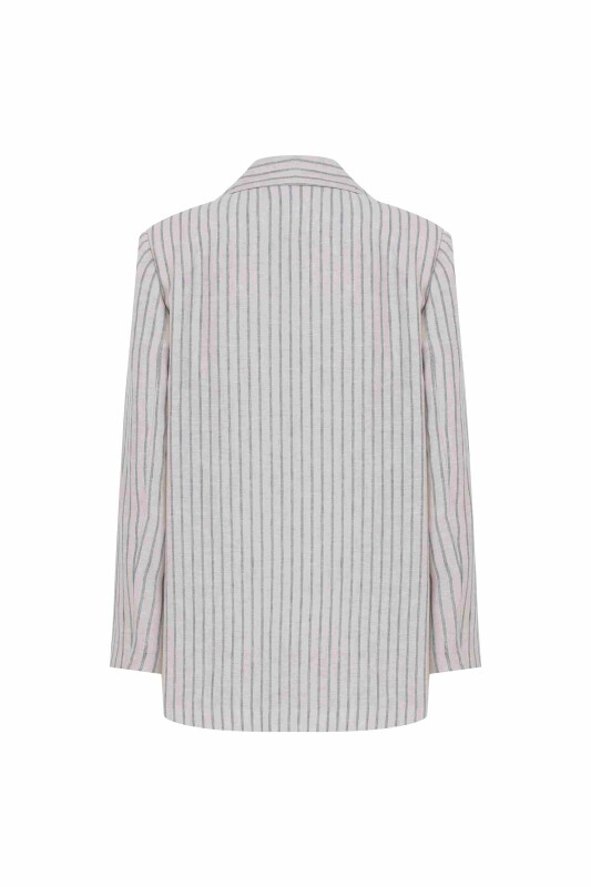 Blazer Tek Düğmeli Ceket Standart Renk - 5