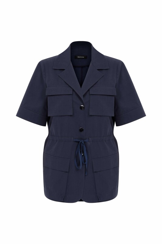Blazer Ceket Lacivert - 4