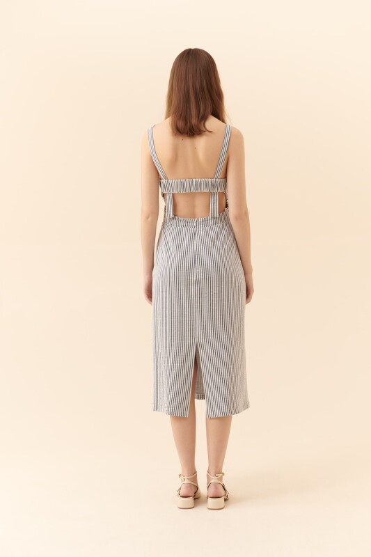 Askılı Midi Boy Elbise Standart Renk - 2