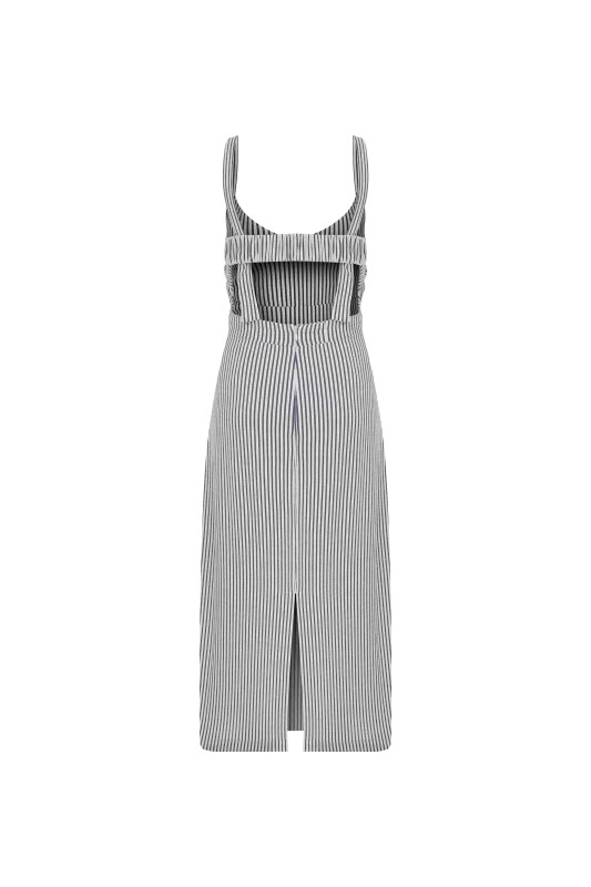 Askılı Midi Boy Elbise Standart Renk - 5