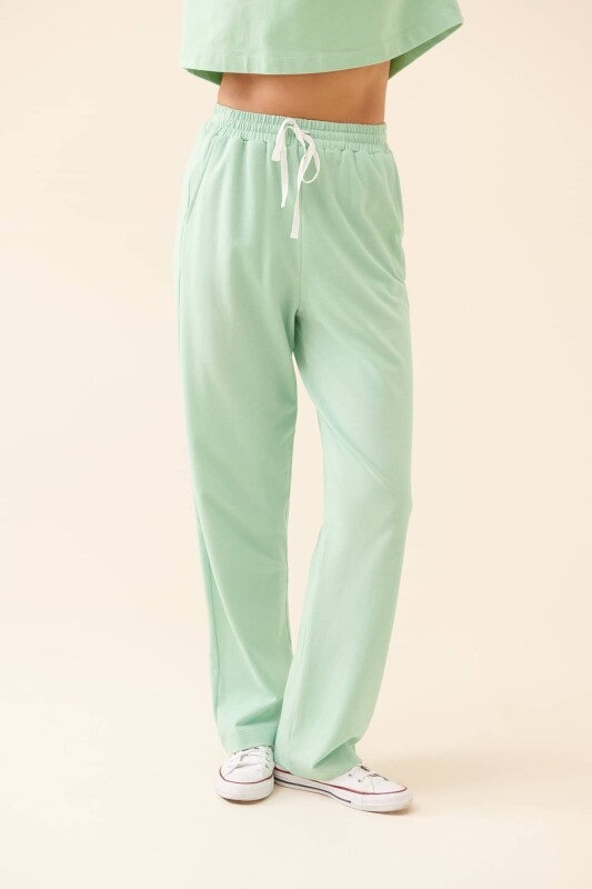 Beli Bağlamalı Pantolon Yeşil - 3