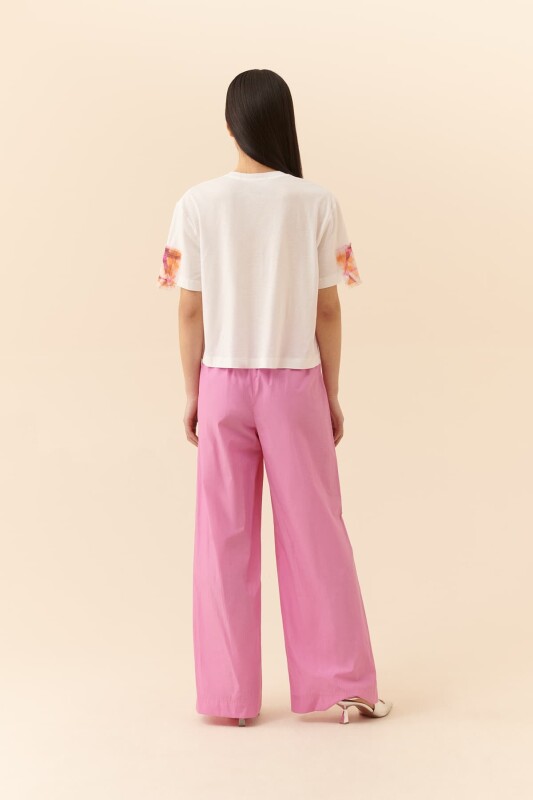 Bisiklet Yaka T-Shirt Ekru - 2