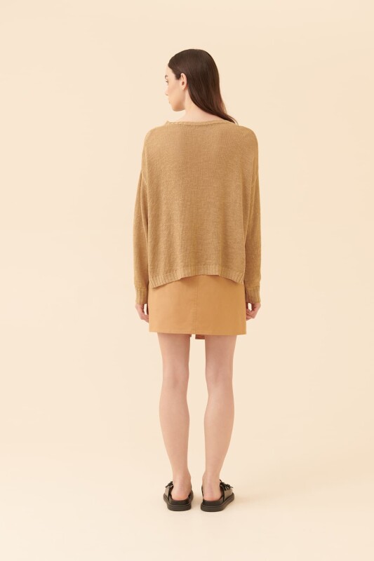 Uzun Kollu Triko Taba - 2