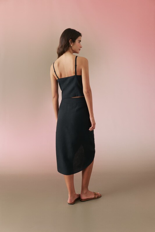 Kruvaze Keten Yelek Siyah - 2