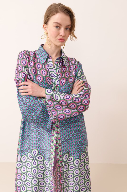 Maksi Boy Yırtmaçlı Tunik Standart Renk - 4