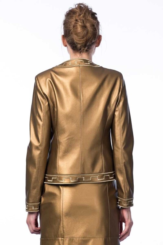  Yaka Desenli Ceket Gold - 2