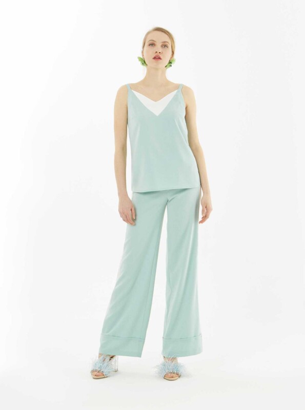 Yandan Şeritli Kadın Pantolon Akua - 1