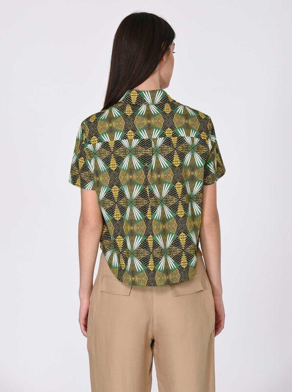 Yarım Kollu Renk Desenli Gömlek Standart Renk - 2