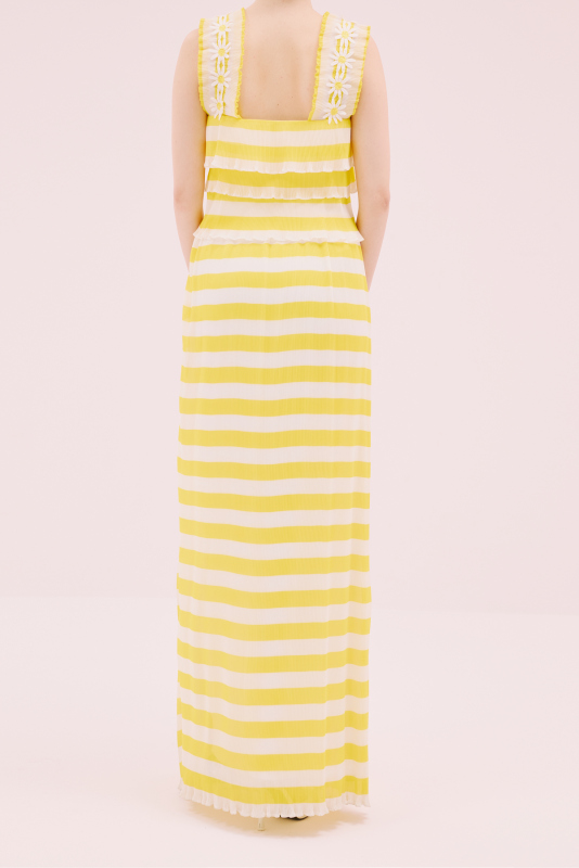 Yırtmaçlı Maksi Boy Elbise Orginal - 2