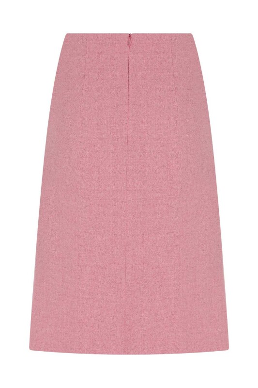 Yırtmaçlı Uzun Etek Pembe - 5