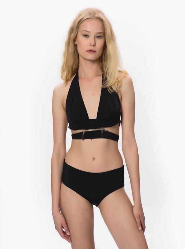 Yüksek Bel Bikini Altı Siyah 