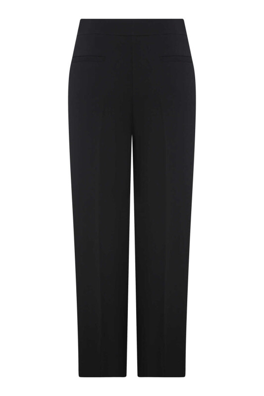  Yüksek Bel Kısa Paça Pantolon Siyah - 4