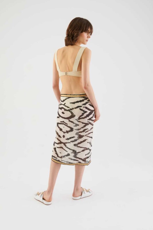 Zebra Desenli Şal Standart Renk - 4