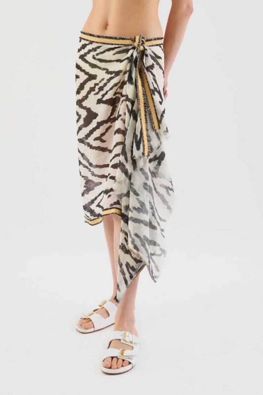 Zebra Desenli Şal Standart Renk - 5