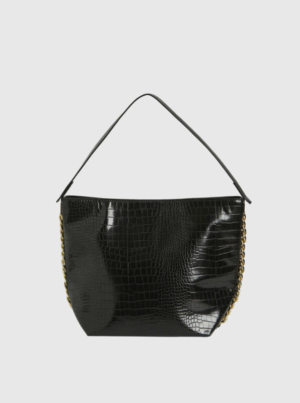  Zincir Detaylı Çanta Siyah - 3